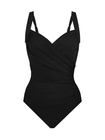 Miraclesuit Dd Cup Sanibel Ruched One Piece Swimsuit In Black