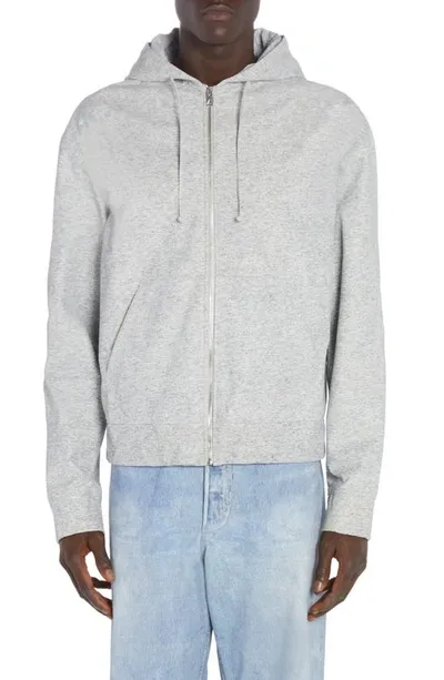 Bottega Veneta Cashmere-blend Zip-up Hoodie In Gray