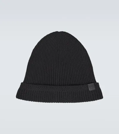 Tom Ford Ribbed-knit Wool And Cashmere Beanie In Black