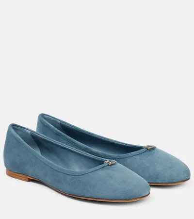 Chloé Marcie Suede Ballet Flats In Silkyblue