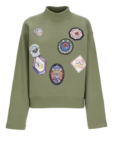 Kenzo Badges Sweatshirt In Neutrals