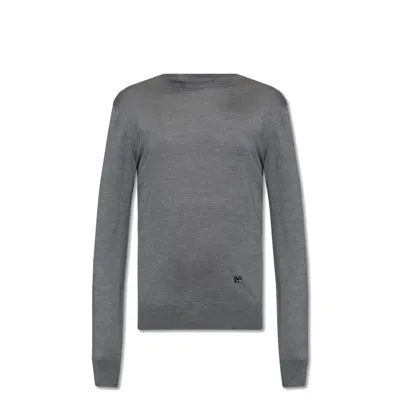 Dolce & Gabbana Grey Long-sleeves T-shirt In Gray