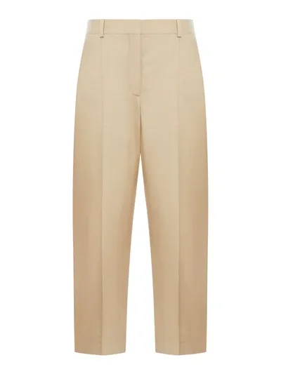 Stella Mccartney Pleated Tailored Trousers In Nude & Neutrals