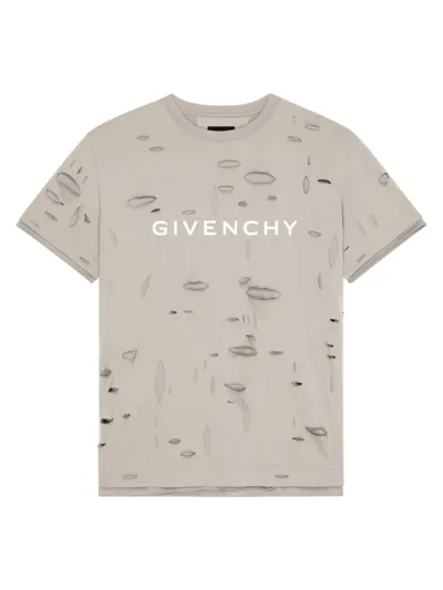 Givenchy Oversized Crew Neck T-shirt In Taupe