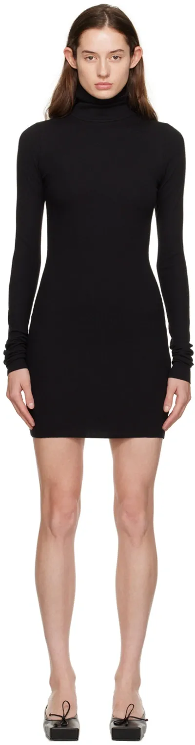 Éterne Black Turtleneck Minidress