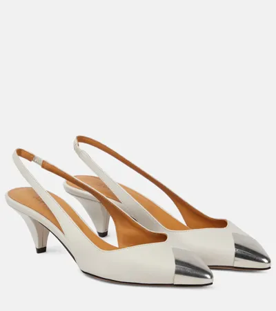 Isabel Marant Elina Slingback Pumps In White