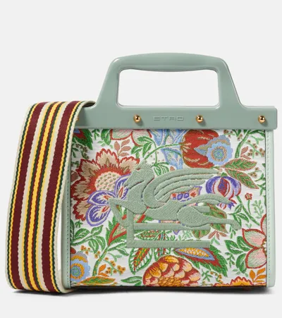 Etro Love Trotter Pegaso-motif Tote Bag In 绿色