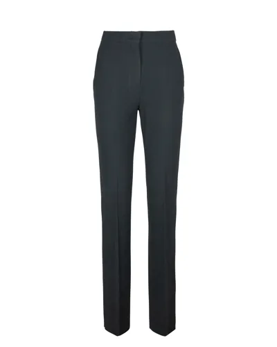 Max Mara Black Trousers In Milano Stitch In 004black