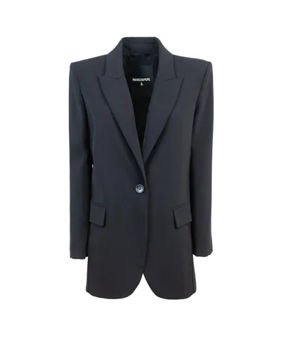 Patrizia Pepe Blazer Essenziale Con Bottone In K103nero