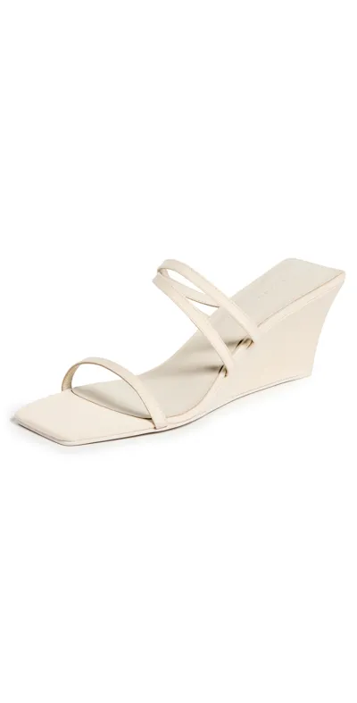 St Agni Cross-strap Leather Sandals In Neutral