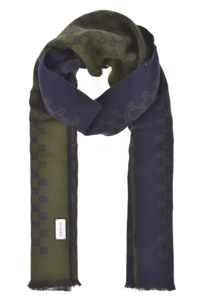 Gucci Scarf Scarves Foulard In Blue