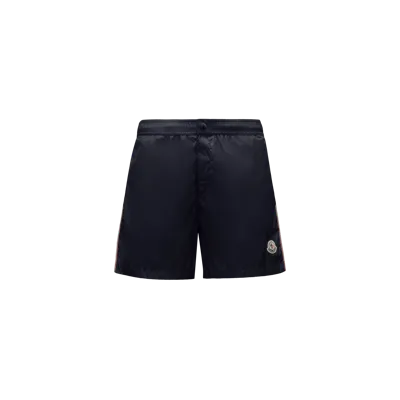 Moncler Collection Swim Shorts Blue In Black