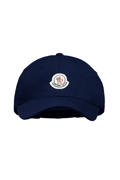 Moncler Collection Casquette En Gabardine In Bleu