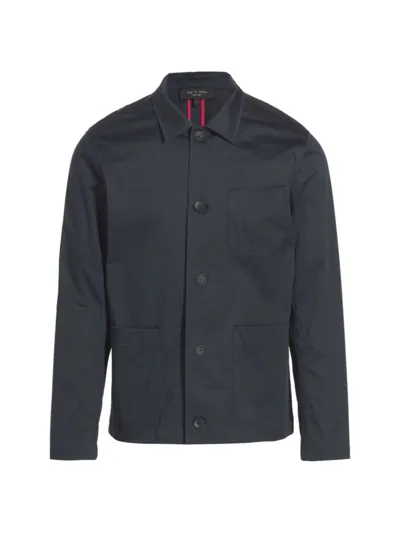 Rag & Bone Men's Evan Cotton Sateen Chore Jacket In Navy