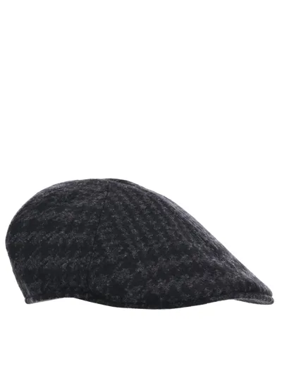 Tagliatore Flat Cap In Nero/grigio Scuro