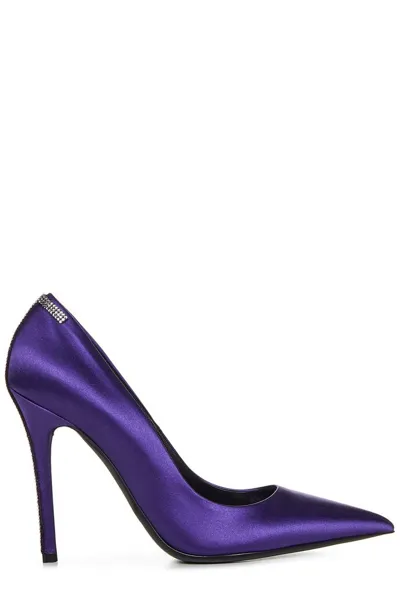 Tom Ford 110mm Crystal-embellished Pumps In Purple