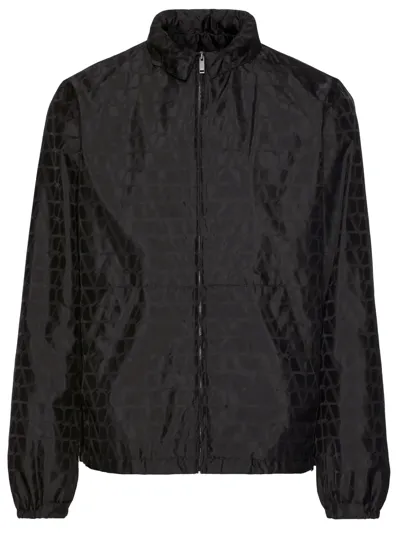 Valentino Toile Iconographe Hooded Jacket In Black