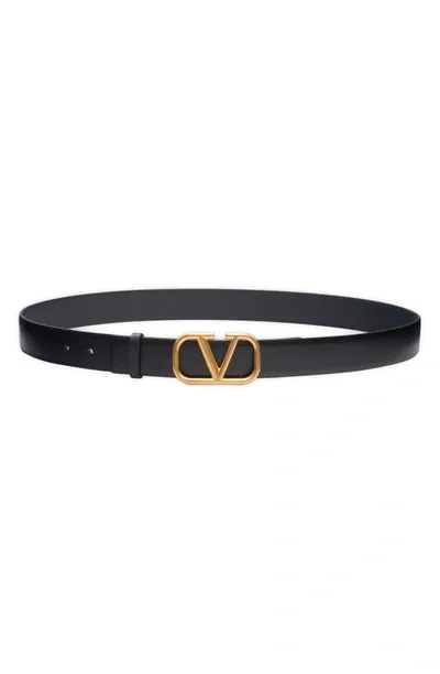 Valentino Garavani Vlogo Signature Belt In Nero