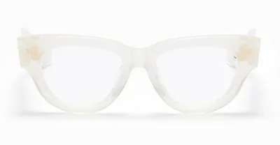 Valentino Garavani V-essential Iii - Crystal Ivory / Gold Rx Glasses In White