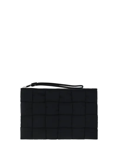 Bottega Veneta Beauty Case In Black-silver