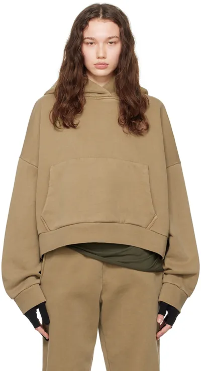 Entire Studios Khaki Heavy Hoodie In Cork