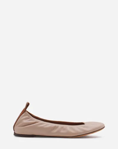 Lanvin Ballerina Nappa For Female In Dark Beige