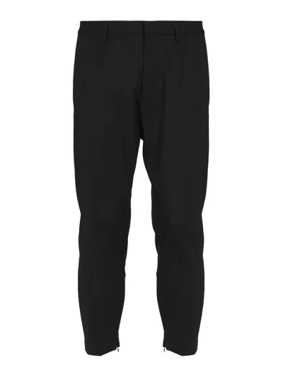 Dsquared2 Techno Pants In Wool In Negro