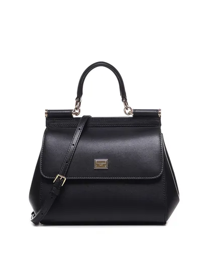 Dolce & Gabbana Medium Sicily Bag In Black