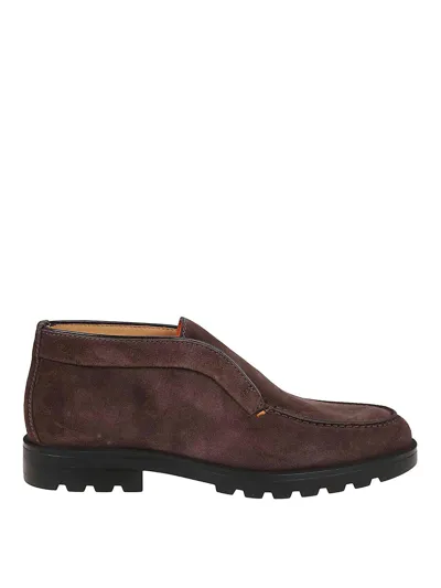 Santoni Rock Men Shoes In Dark Brown