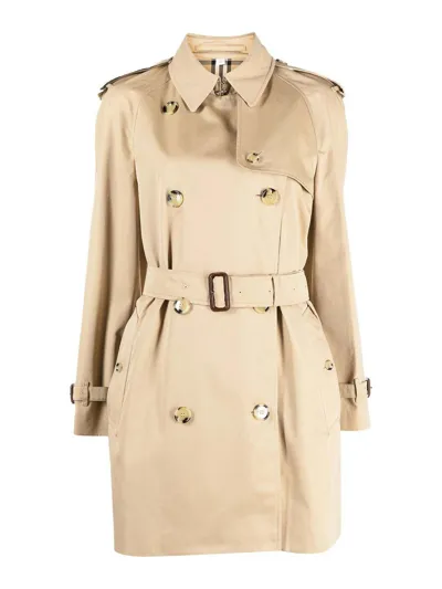 Burberry `harehope` Trench Coat In Beige