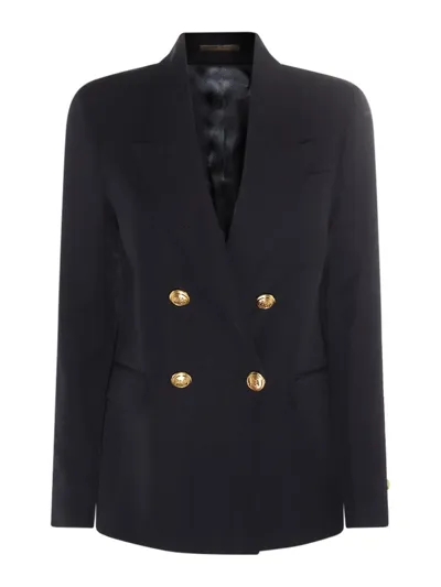 Palm Angels Blue Wool Blend Blazer