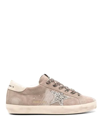 Golden Goose Super-star Suede Sneakers In Grey