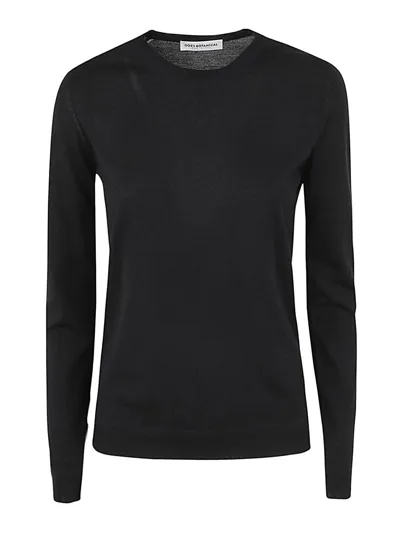 Goes Botanical Long Sleeves Crew Neck Sweater In Black