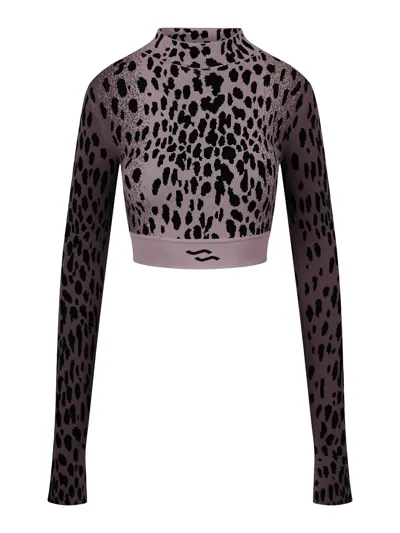 Ssheena Hyena Long Sleeve Knit Top In Multicolor