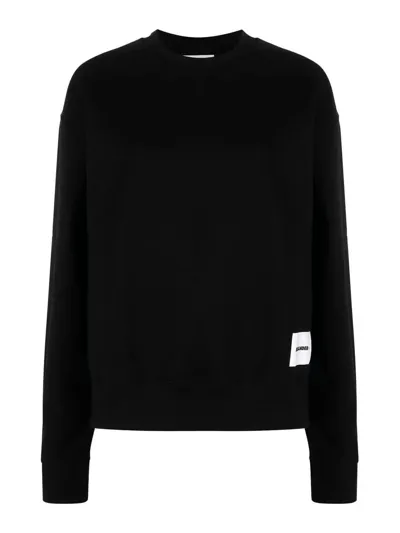 Jil Sander Crew Neck Sweater In Black