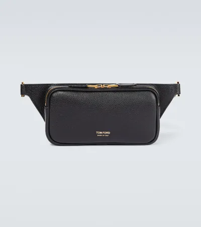 Tom Ford Leather Belt Bag In Black