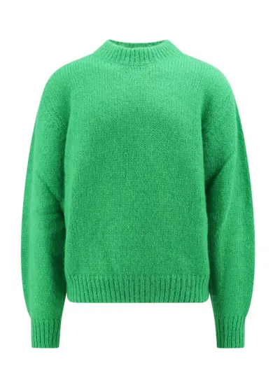 Represent Long Sleeved Crewneck Knitted Jumper In Green