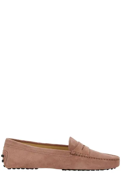 Tod's Gommino Driving Loafers In Pink