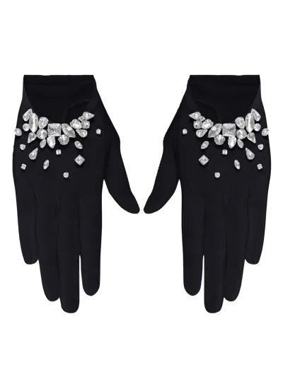 Nds The Label Crystal Mini Gloves In Black