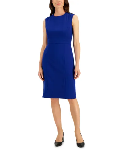 Kasper Women's Sleeveless Princess-seam Sheath Dress In Royal Signature