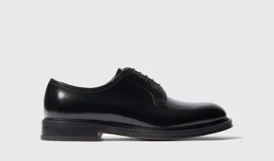 Scarosso Harry Black - Man Derbies Black In Black - Calf