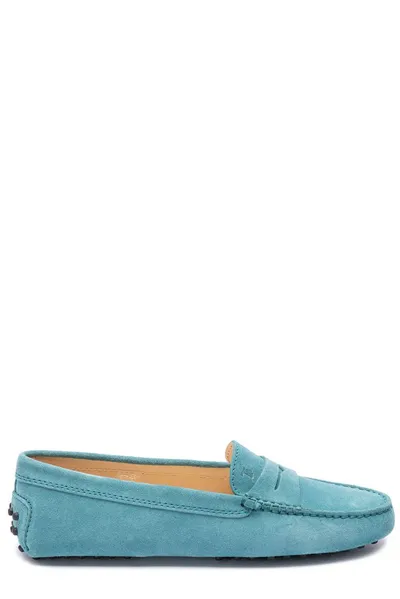 Tod's Gommino Driving Loafers In Green