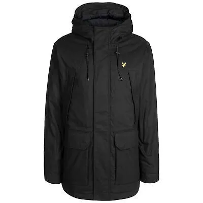 Pre-owned Lyle & Scott Lyle And Scott Microfleece Parka 2.0 Herren Neu In Schwarz