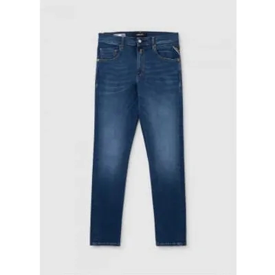 Replay Mens Mickym Hyperflex Jeans In Dark Blue