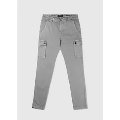 Replay Mens Clay Jaan Regular-fit Tapered-leg Stretch-cotton Blend Cargo Trousers In Grey Fabric