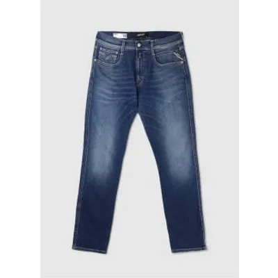 Replay Mens Anbass Hyperflex Original Jeans In Dark Blue In Dnd