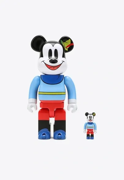 Medicom Toy Bearbrick 100%+400% Mickey Mouse Brave Little Tailor In Blue