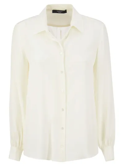 Weekend Max Mara Geo Pure Silk Shirt In White