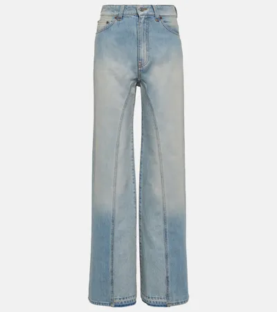 Victoria Beckham High-rise Wide-leg Jeans In Blue