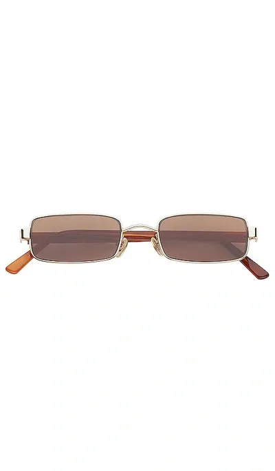 Lu Goldie Nina Sunglasses In Chestnut